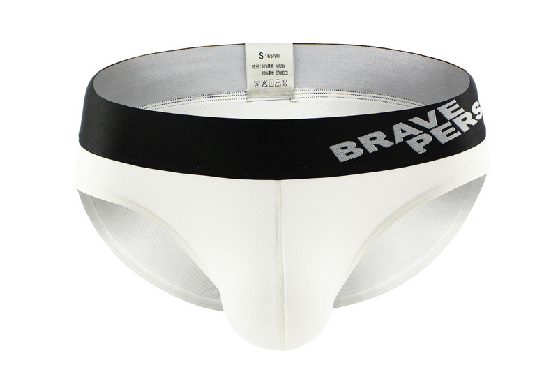 2019 brand BRAVE PERSON Muško donje rublje Najlonske bešavne muške gaćice Jednobojne tanke niskog struka Seksi muške gaćice donjeg rublja