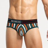 SEOBEAN 2022 Uus meeste seksikas emotsiooniväljendus naljakas puuvillane triibuline bikiinipüksid Aluspesu