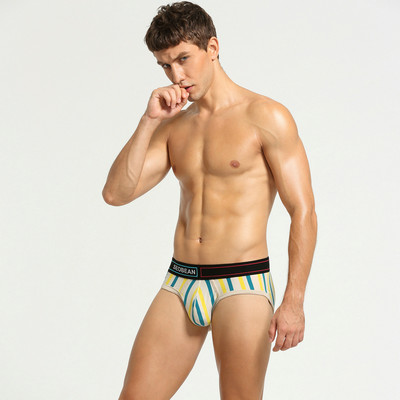 SEOBEAN 2022 Uus meeste seksikas emotsiooniväljendus naljakas puuvillane triibuline bikiinipüksid Aluspesu