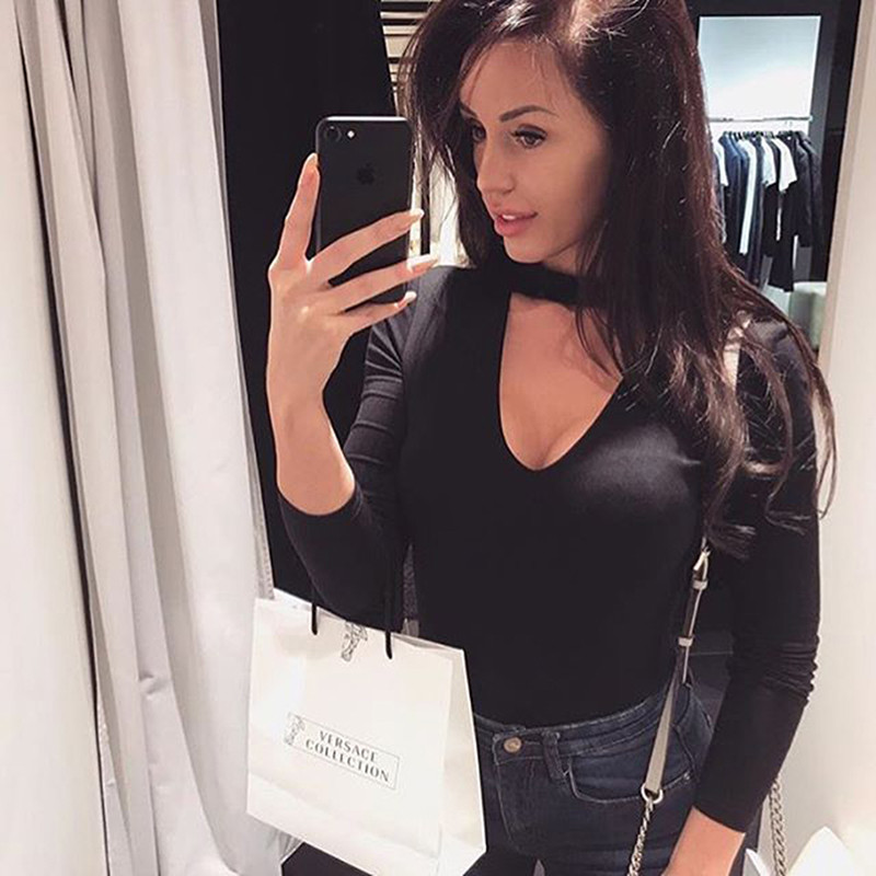 Seksi ženski bodi dugih rukava, kombinezoni s dugim rukavima i dubokim V izrezom, jednodijelni kombinezon za fitness za žene HO814309