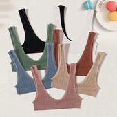 Femei Sexy Beauty Spate Sutien fără cusături Tank Top Sutien fără sârmă Lenjerie de corp pentru femeie moale Confort Lenjerie intimă