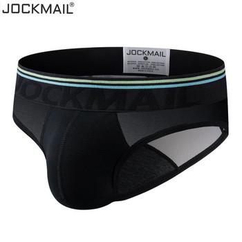 JOCKMAIL Секси бельо Мъжки слипове Памучни дишащи бикини  гащи Мъжки Sexi Transparent Homme Jock Straps Slip White Black