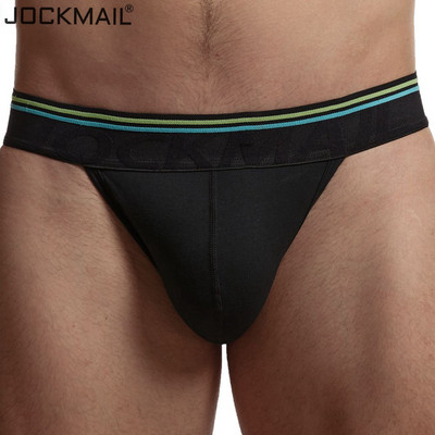 JOCKMAIL Seksi donje rublje Muške gaćice Pamučne prozračne bikini gaćice Muške seksi prozirne Homme Jock naramenice Bijele Crne