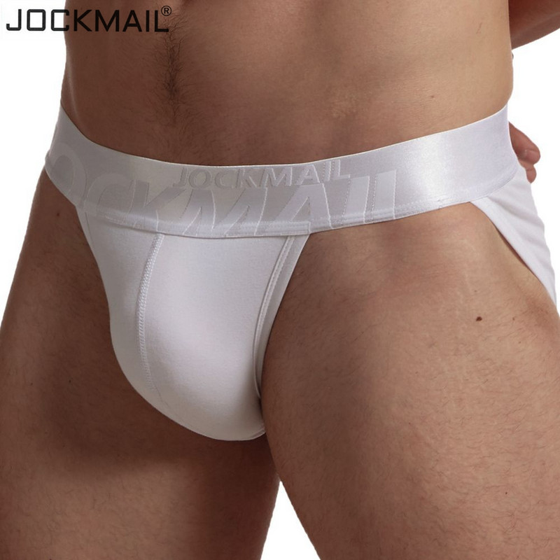 JOCKMAIL Σέξι εσώρουχα ανδρικά σλιπ Βαμβακερά αναπνεύσιμα μπικίνι  ανδρικά εσώρουχα σέξι διάφανα Homme Jock λουράκια Slip Λευκό Μαύρο