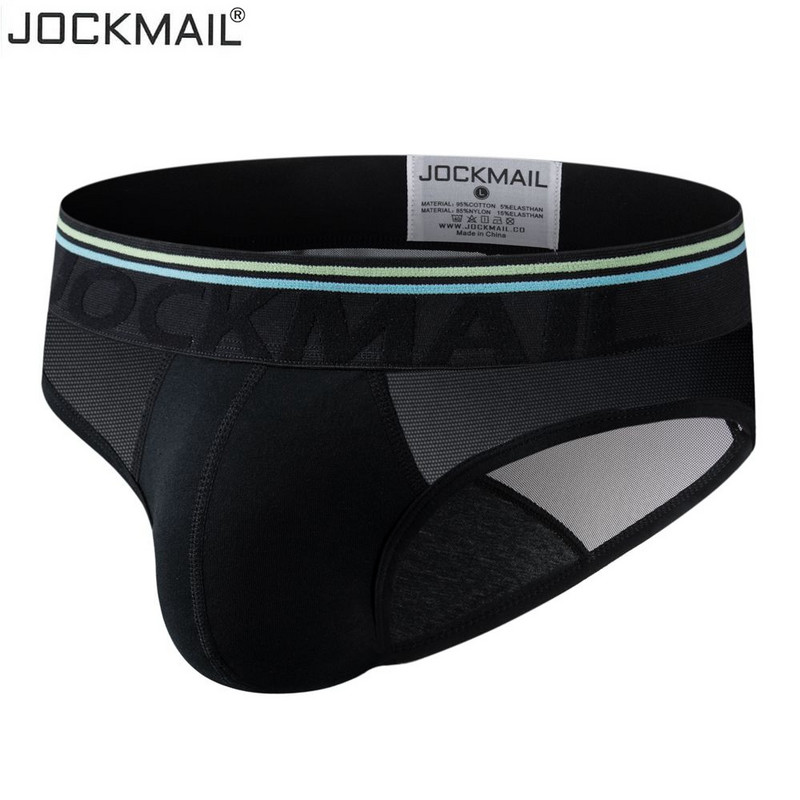 JOCKMAIL Σέξι εσώρουχα ανδρικά σλιπ Βαμβακερά αναπνεύσιμα μπικίνι  ανδρικά εσώρουχα σέξι διάφανα Homme Jock λουράκια Slip Λευκό Μαύρο