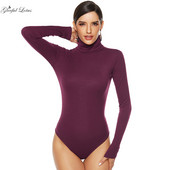 Turtleneck Bodycon Bodycon pikkade varrukatega naiste kevad-sügis-talvised bodid Topid Plus-suuruses S-5XL vabaaja kombinesooni naiste püksid