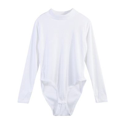 Νέα σέξι μακρυμάνικα πλεκτά γυναικεία φορμάκια Clubwear Bodycon V φόρμα με επίδεσμο λαιμό Slim Romper Leotard Top Μαύρο & Άσπρο