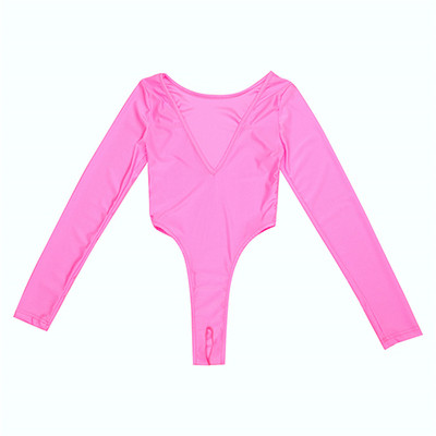 Γυναικεία σέξι μαύρη μακρυμάνικη φόρμα με ψηλό κόψιμο, ολόσωμη ολόσωμη φόρμα, στρινγκ, αμάνικο μακρυμάνικο νυχτικό