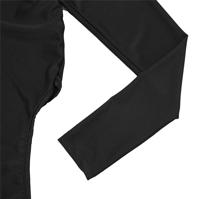 Γυναικεία σέξι μαύρη μακρυμάνικη φόρμα με ψηλό κόψιμο, ολόσωμη ολόσωμη φόρμα, στρινγκ, αμάνικο μακρυμάνικο νυχτικό