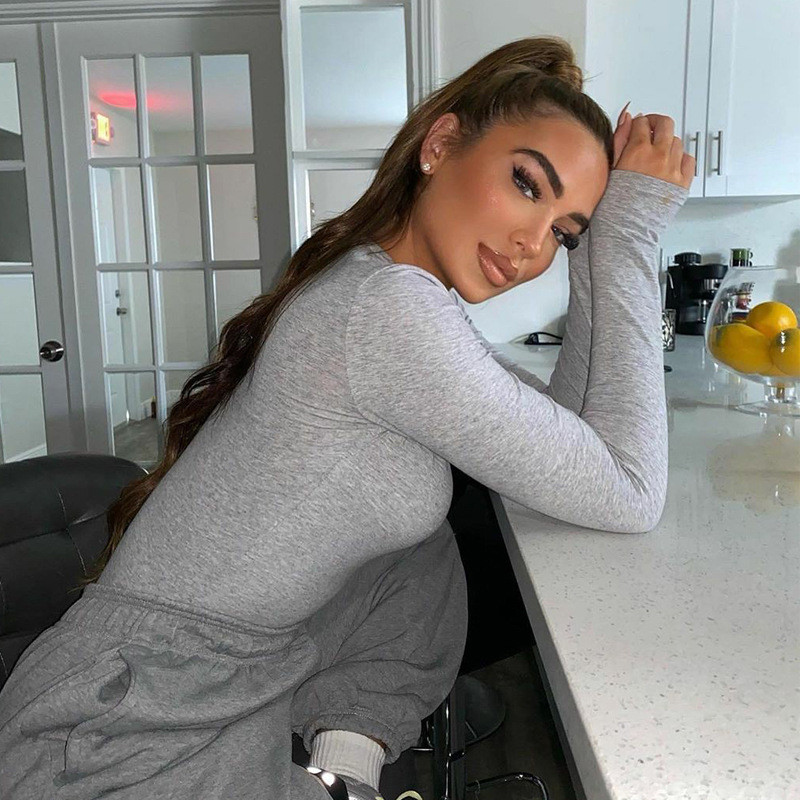 Body sexy de primăvară 2020 pentru femei, iarnă, lejer, bodycon, tricotat, cu gât rotic, body pentru femei, femei