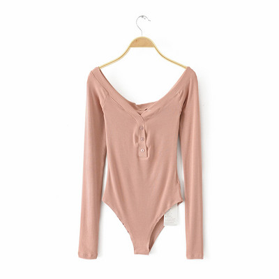 BRADELY MICHELLE ležerni uski pleteni bodi dugih rukava s otvorenim ramenima ženski klub Streetwear kombinezoni za žene gornji dijelovi