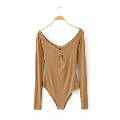 BRADELY MICHELLE ležerni uski pleteni bodi dugih rukava s otvorenim ramenima ženski klub Streetwear kombinezoni za žene gornji dijelovi