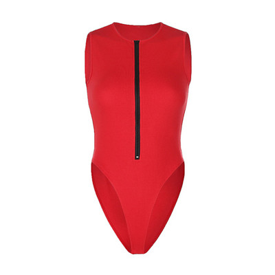 Tõmblukuga Skinny Tank Seksikas Body Naiste Mood Bodycon Body Basic Varrukateta Suvised Bodysuits Ühes tükis