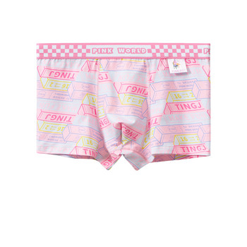 [Bloom the love] Brand Cotton Pink World Underwear Men Boxer Homme Mens Boxers Panties Man Cuecas Masculina Calzoncillos L-3XL