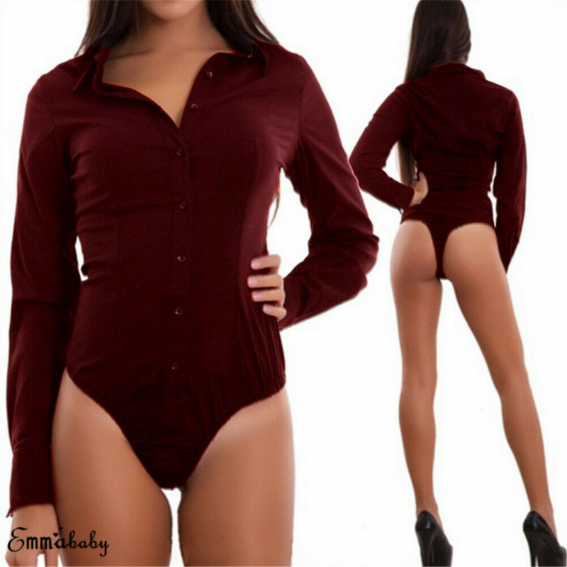 Body cu mânecă lungă pentru femei de modă Jumper Bodycon Bandage Jumpsuit Romper scurt