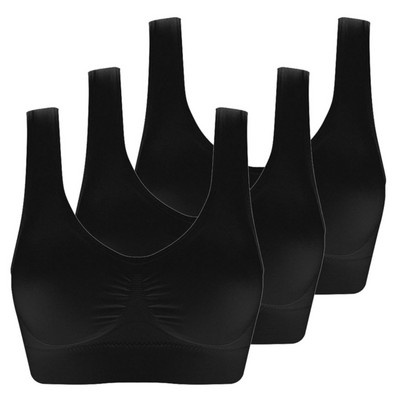 Σουτιέν 3 Pack Plus Size Smoothing Brassiere Αθλητικό τρέξιμο Γυναικείο σουτιέν γυμναστικής Γιόγκα Crop Tank Top Push up Brassiere