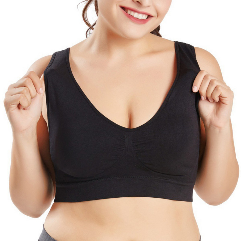 Σουτιέν 3 Pack Plus Size Smoothing Brassiere Αθλητικό τρέξιμο Γυναικείο σουτιέν γυμναστικής Γιόγκα Crop Tank Top Push up Brassiere