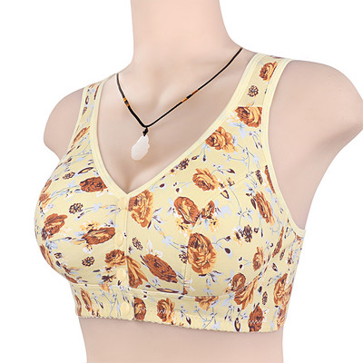 Νέο Σουτιέν 2022 Βαμβακερό γυναικείο σουτιέν με κλείσιμο με σύρμα χωρίς εσώρουχα άνετα Εσώρουχα Bralette με φωτεινά λουλούδια K031