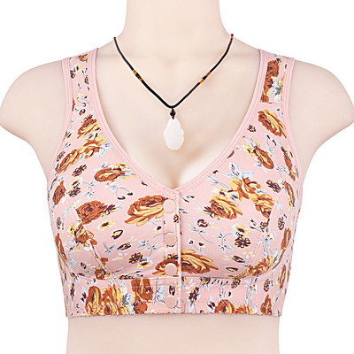 Νέο Σουτιέν 2022 Βαμβακερό γυναικείο σουτιέν με κλείσιμο με σύρμα χωρίς εσώρουχα άνετα Εσώρουχα Bralette με φωτεινά λουλούδια K031