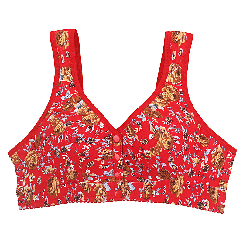 Νέο Σουτιέν 2022 Βαμβακερό γυναικείο σουτιέν με κλείσιμο με σύρμα χωρίς εσώρουχα άνετα Εσώρουχα Bralette με φωτεινά λουλούδια K031