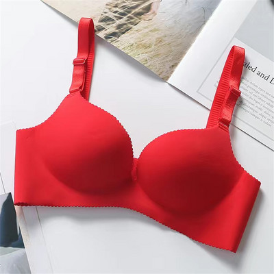 Sutiene fără fir confortabil pentru femei Lenjerie de corp, fără sudură, roz solid, negru, top, lenjerie sexy, bralette push-up pentru femei.