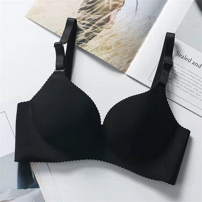 Sutiene fără fir confortabil pentru femei Lenjerie de corp, fără sudură, roz solid, negru, top, lenjerie sexy, bralette push-up pentru femei.