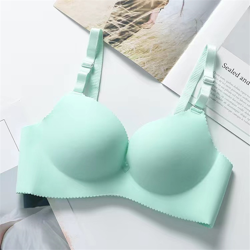 Sutiene fără fir confortabil pentru femei Lenjerie de corp, fără sudură, roz solid, negru, top, lenjerie sexy, bralette push-up pentru femei.