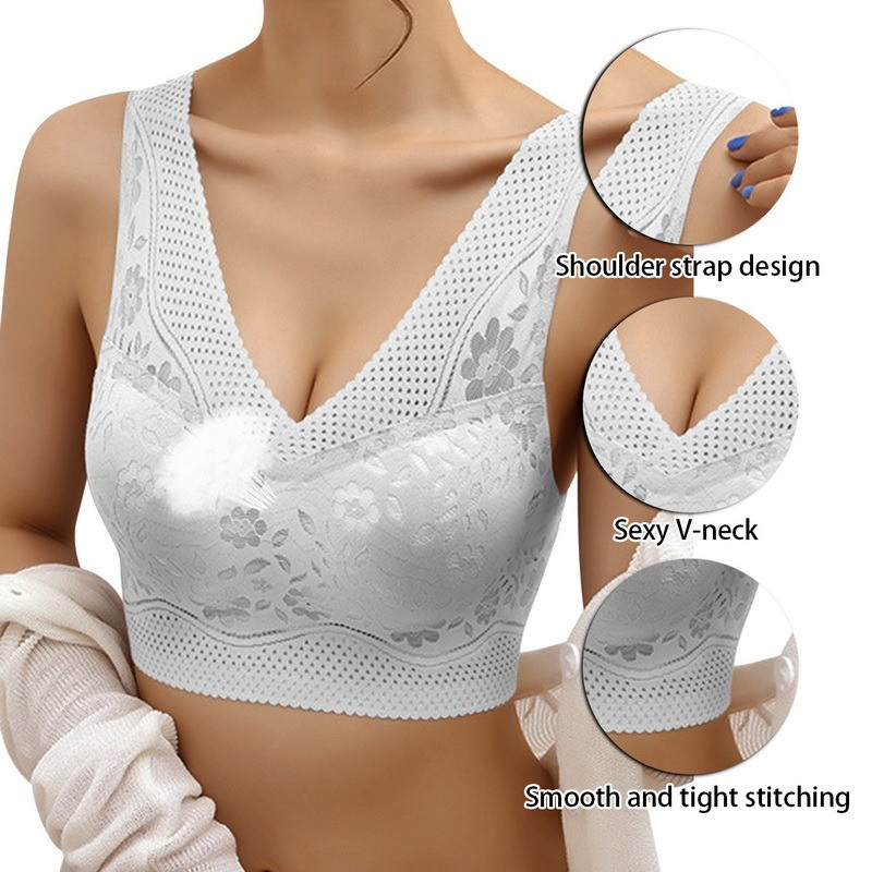 Ženski grudnjak ženski push up grudnjak donje rublje ženski bez čeličnog prstena čipkani tanki grudnjak otporan na udarce udobni jednobojni skupljajući grudnjaci ženski