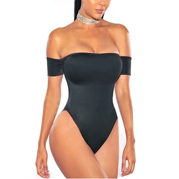 Γυναικείες σέξι φόρμες clubwear Μπλούζες Strechy Bodycon Party Off The Shoulder Γυναικεία κορμάκια Γυναικεία κορμάκια με κορδόνια χωρίς πλάτη