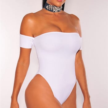 Γυναικείες σέξι φόρμες clubwear Μπλούζες Strechy Bodycon Party Off The Shoulder Γυναικεία κορμάκια Γυναικεία κορμάκια με κορδόνια χωρίς πλάτη