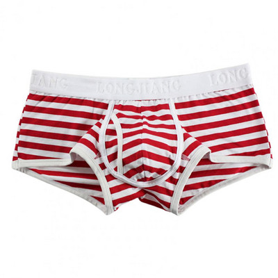 Muško donje rublje Boksačice Longjiang Muško donje rublje Vruće donje rublje Muške bokserice StripeSide Otvor Seksi bokserice srednjeg rasta