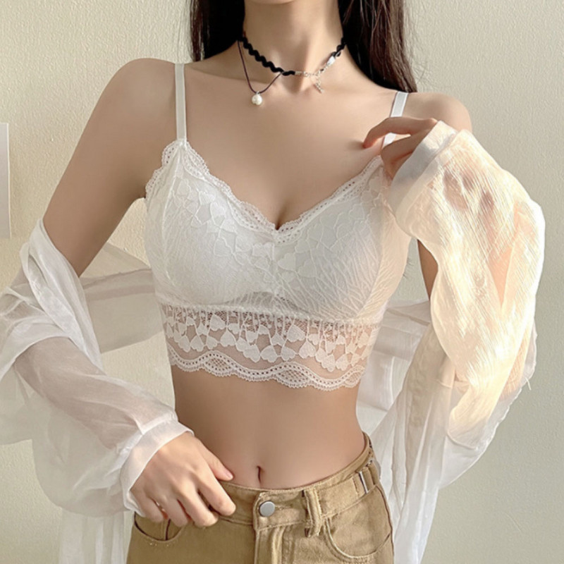 Ανοιχτό σουτιέν Δαντέλα Bralette U Type Wirefree Boneless Brassiere Floral Γυναικεία τοπ εξώπλατα εσώρουχα Σέξι σουτιέν Sujetadores