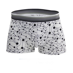Σέξι πάγος μεταξωτά εσώρουχα ανδρικά Υπέροχη εκτύπωση κινουμένων σχεδίων μποξερ σορτς Homme Ανδρικά άνετα σώβρακα Ανδρικά μποξερ αναπνεύσιμα εσώρουχα