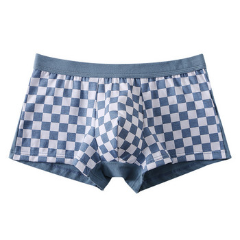 [Bloom the love] Ново памучно карирано бельо Baduk Mens Boxer Homme Mens Boxers Panties Man Cuecas Masculina Boxershorts SizeM-3XL