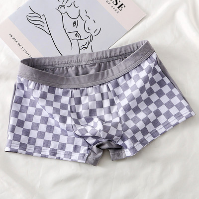 [Bloom the love] Novo pamučno karirano donje rublje Muške bokserice Homme Muške bokserice Gaćice Muške Cuecas Masculina Boxershorts Veličina M-3XL