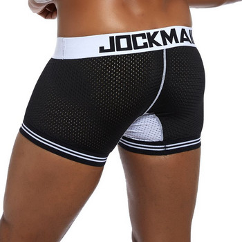 JOCKMAIL Марково бельо Боксерки Мъжки дишащи мрежести мъжки боксерки Мъжки долни гащи Секси гащи Памучно мъжко боди Долни панталони