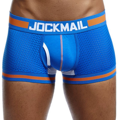 JOCKMAIL Марково бельо Боксерки Мъжки дишащи мрежести мъжки боксерки Мъжки долни гащи Секси гащи Памучно мъжко боди Долни панталони