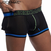 JOCKMAIL Brand Aluspesu Meeste Boxer Võrgustik U Pouch Seksikas Aluspüksid Cueca Boxer Meeste Puuvillapüksid Meeste Aluspüksid Meeste Aluspüksid