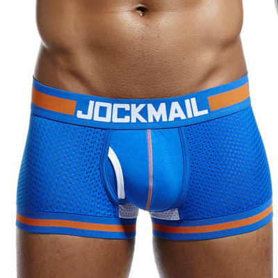 JOCKMAIL Brand Aluspesu Meeste Boxer Võrgustik U Pouch Seksikas Aluspüksid Cueca Boxer Meeste Puuvillapüksid Meeste Aluspüksid Meeste Aluspüksid