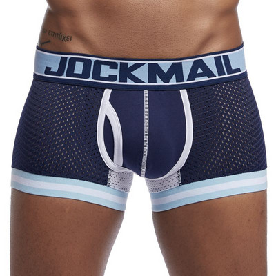 JOCKMAIL Brand Aluspesu Meeste Boxer Võrgustik U Pouch Seksikas Aluspüksid Cueca Boxer Meeste Puuvillapüksid Meeste Aluspüksid Meeste Aluspüksid