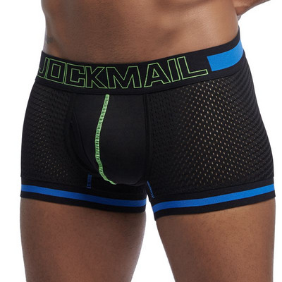 JOCKMAIL Brand Aluspesu Meeste Boxer Võrgustik U Pouch Seksikas Aluspüksid Cueca Boxer Meeste Puuvillapüksid Meeste Aluspüksid Meeste Aluspüksid