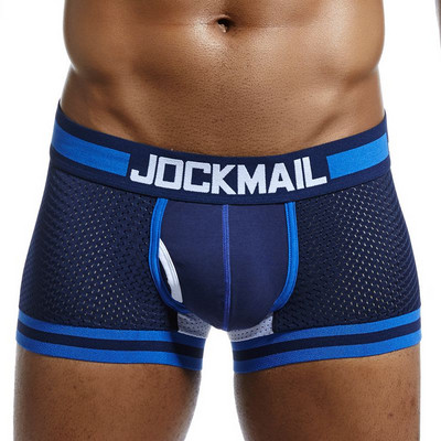 JOCKMAIL Brand Aluspesu Meeste Boxer Võrgustik U Pouch Seksikas Aluspüksid Cueca Boxer Meeste Puuvillapüksid Meeste Aluspüksid Meeste Aluspüksid