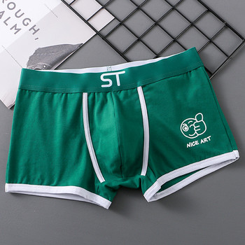 [Bloom the love] Чисто ново памучно бельо NICE ART Mens Boxer Homme Mens Boxers Panties Man Cuecas Masculina Comfortable M-XXL