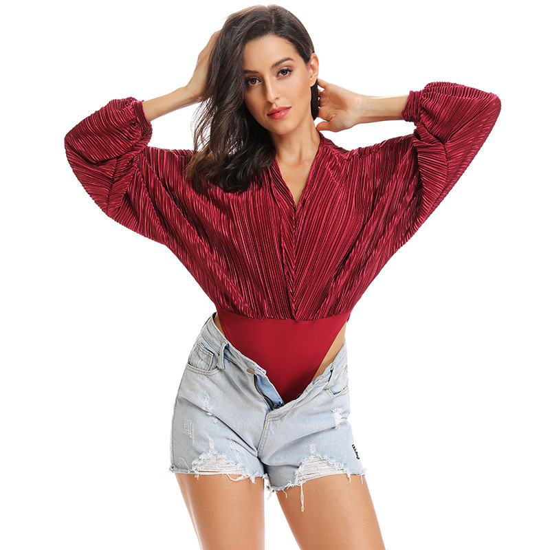 Sügiskevadine pikkade varrukatega top riided Suures suuruses Jumpsuits Kombinesoonid naistele Euroopa stiilis naiste bodi