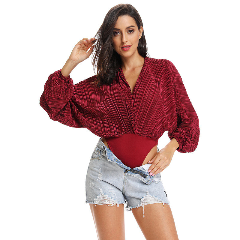 Sügiskevadine pikkade varrukatega top riided Suures suuruses Jumpsuits Kombinesoonid naistele Euroopa stiilis naiste bodi