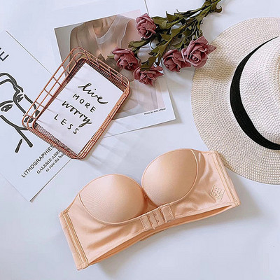 Sutien pentru femei fără sârmă Sutiene invizibil Push Up cu închidere frontală Lenjerie de corp pentru femei Sutien fără bretele Bralette fără cusături
