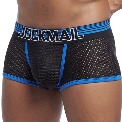 JOCKMAIL Νέα σέξι ανδρικά εσώρουχα Μπόξερ Ανδρικά σώβρακα αναπνεύσιμα διχτυωτά Ανδρικά σώβρακα U κυρτά Ανδρικά ανδρικά μπαούλα Boxer Καλοκαιρινά ανδρικά ρούχα