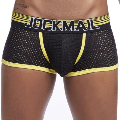 JOCKMAIL Νέα σέξι ανδρικά εσώρουχα Μπόξερ Ανδρικά σώβρακα αναπνεύσιμα διχτυωτά Ανδρικά σώβρακα U κυρτά Ανδρικά ανδρικά μπαούλα Boxer Καλοκαιρινά ανδρικά ρούχα