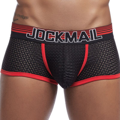 JOCKMAIL Νέα σέξι ανδρικά εσώρουχα Μπόξερ Ανδρικά σώβρακα αναπνεύσιμα διχτυωτά Ανδρικά σώβρακα U κυρτά Ανδρικά ανδρικά μπαούλα Boxer Καλοκαιρινά ανδρικά ρούχα
