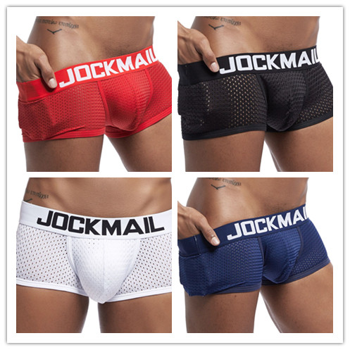 JOCKMAIL Νέα σέξι ανδρικά εσώρουχα Μπόξερ Ανδρικά σώβρακα αναπνεύσιμα διχτυωτά Ανδρικά σώβρακα U κυρτά Ανδρικά ανδρικά μπαούλα Boxer Καλοκαιρινά ανδρικά ρούχα